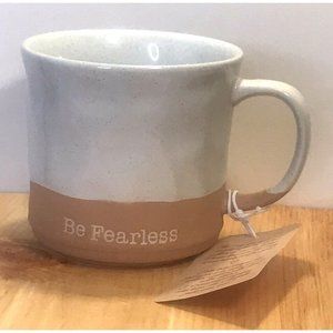 Atelier by Trudeau Be Fearless Handcrafted Clay Pottery Ceramic Coffee Tea Mug